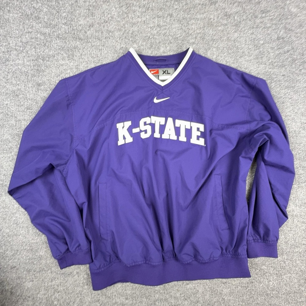 Kansas State Wildcats Jacket Mens XL Purple NCAA Basketball Nike Pullover